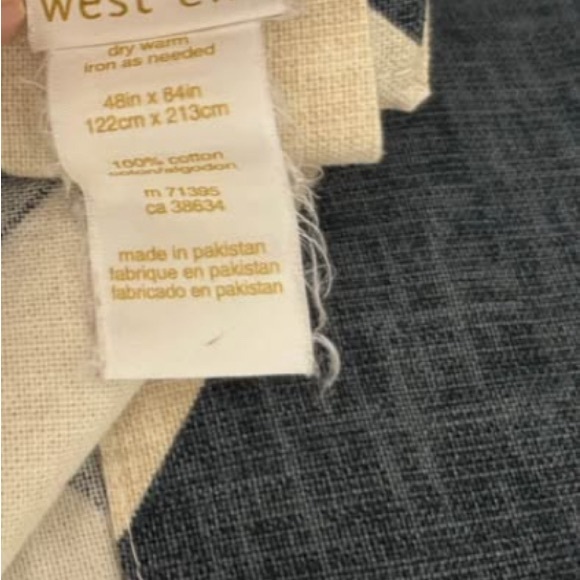 West Elm Chevron Curtains in Navy and White - Picture 5 of 5